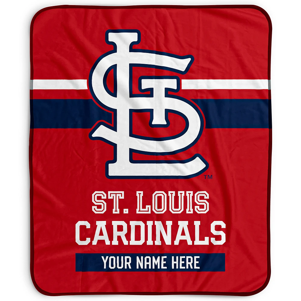 Pegasus St. Louis Cardinals 50" x 60" Stripes Personalized Fleece Blanket