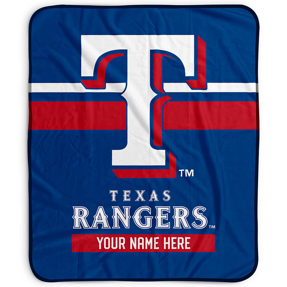 Pegasus Texas Rangers 50" x 60" Stripes Personalized Fleece Blanket