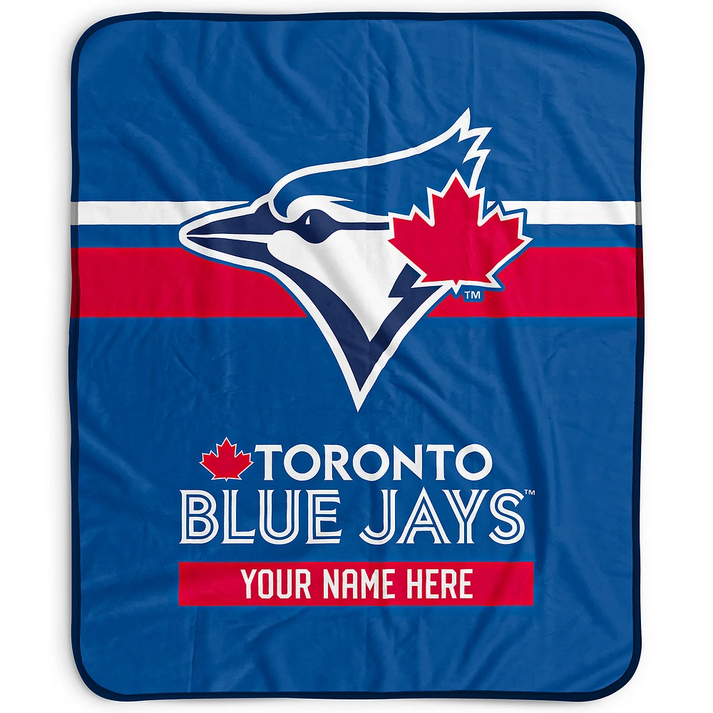 Pegasus Toronto Blue Jays 50" x 60" Stripes Personalized Fleece Blanket