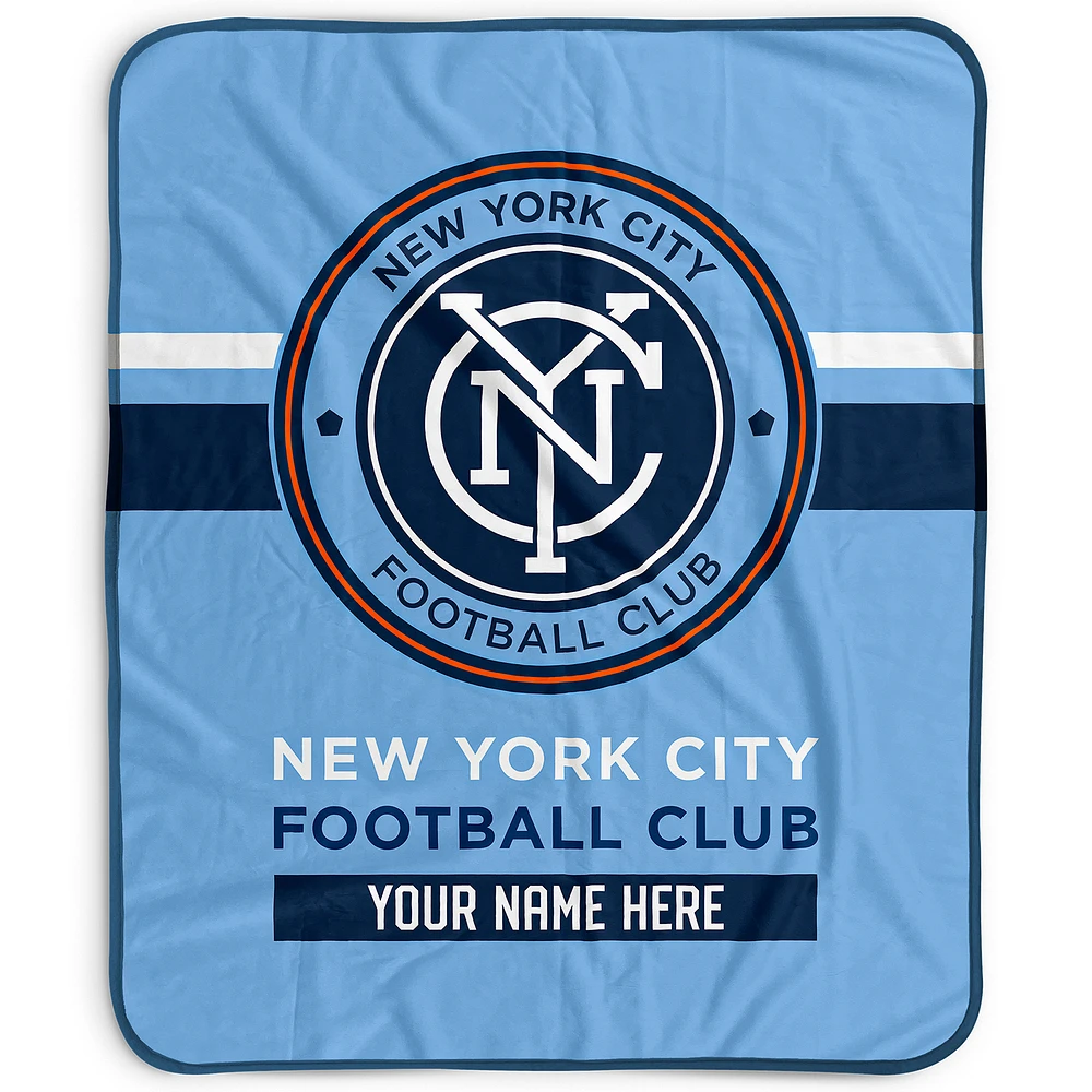 Pegasus New York City FC 50" x 60" Stripes Personalized Fleece Blanket