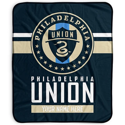 Pegasus Philadelphia Union 50" x 60" Stripes Personalized Fleece Blanket