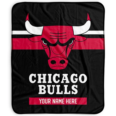 Pegasus Chicago Bulls 50" x 60" Stripes Personalized Fleece Blanket