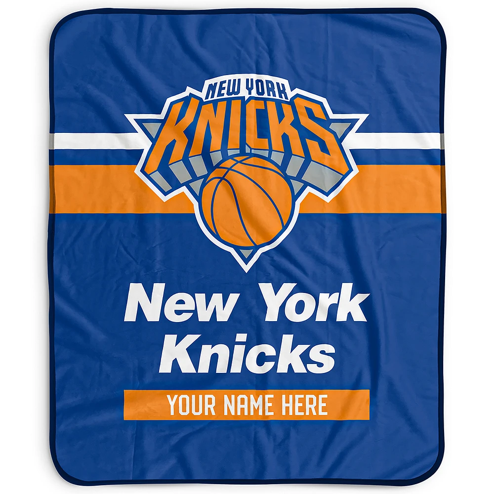 Pegasus New York Knicks 50" x 60" Stripes Personalized Fleece Blanket