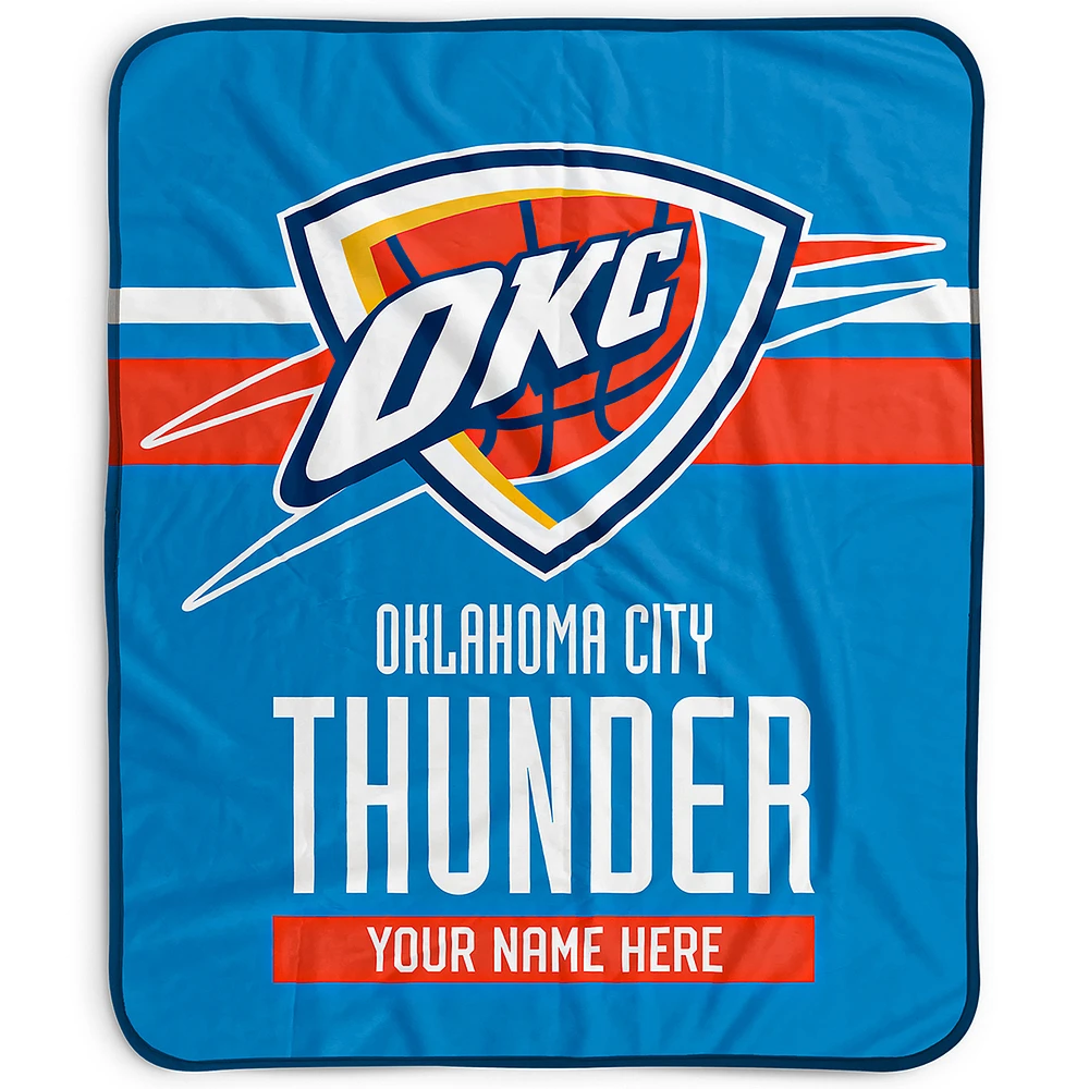 Pegasus Oklahoma City Thunder 50" x 60" Stripes Personalized Fleece Blanket