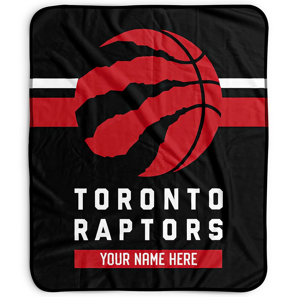 Pegasus Toronto Raptors 50" x 60" Stripes Personalized Fleece Blanket