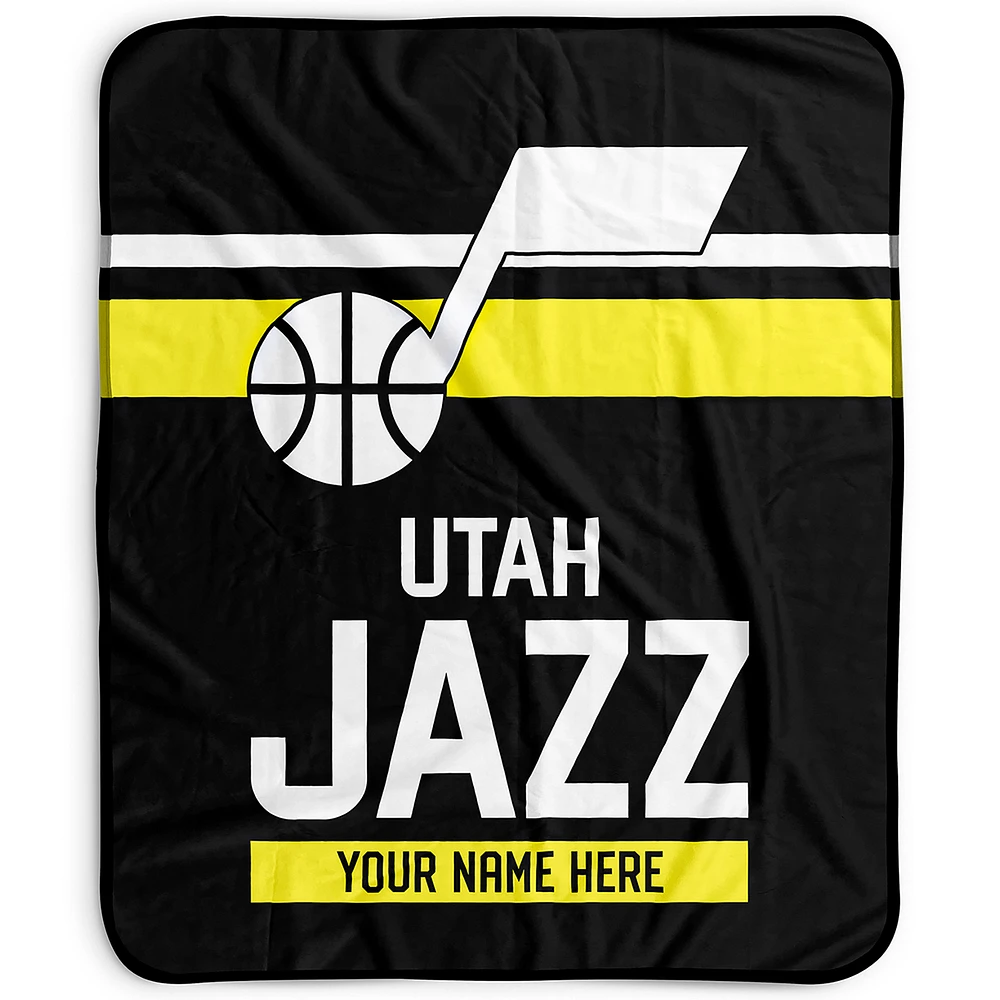 Pegasus Utah Jazz 50" x 60" Stripes Personalized Fleece Blanket