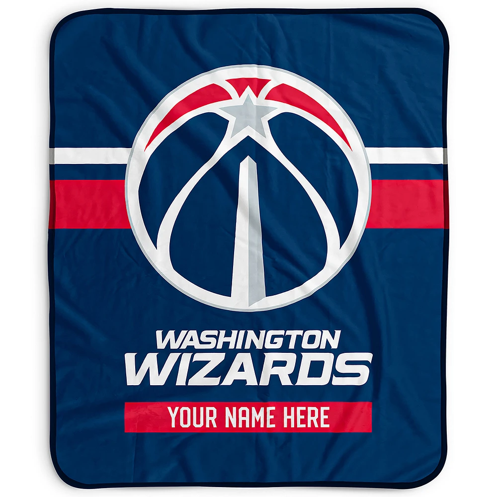 Pegasus Washington Wizards 50" x 60" Stripes Personalized Fleece Blanket