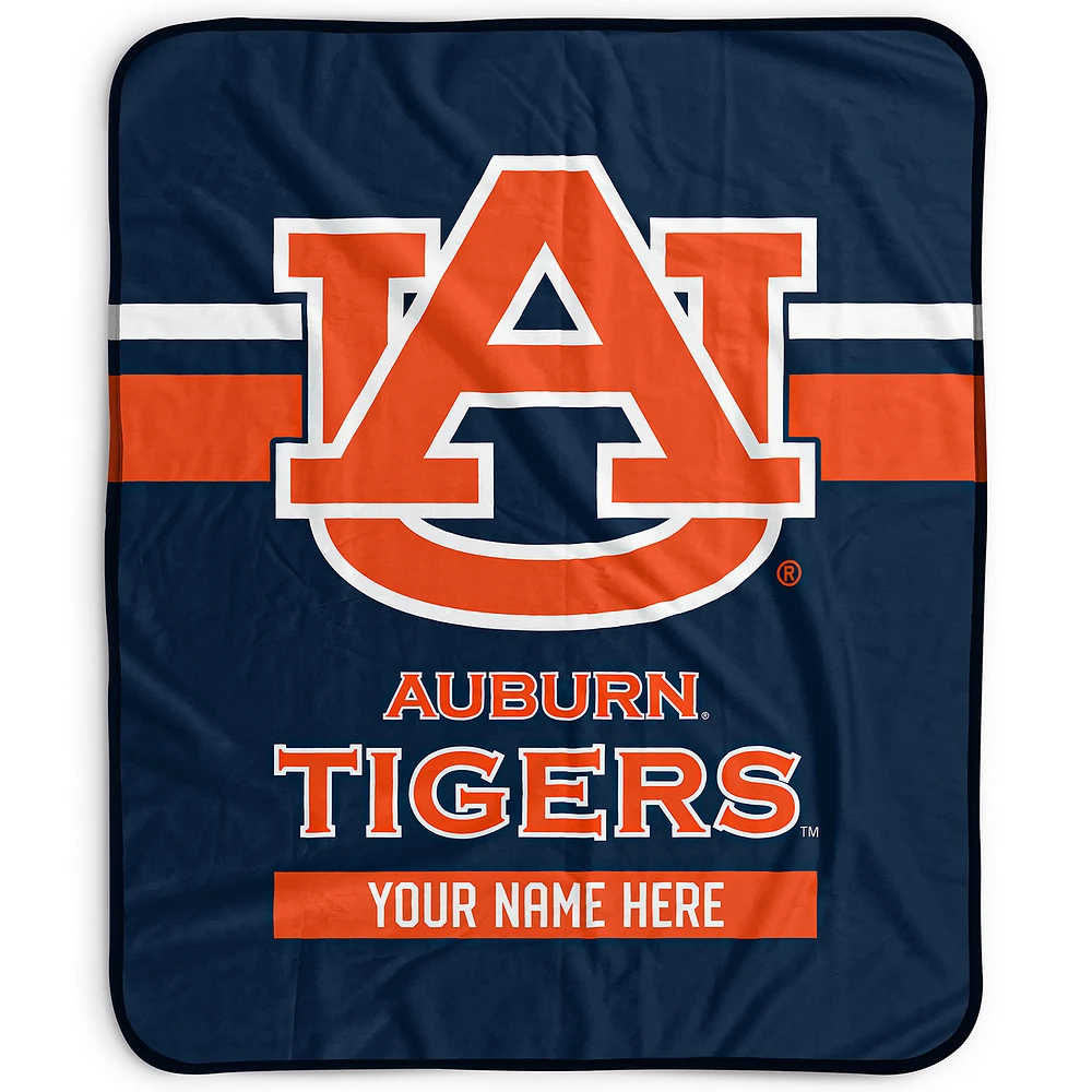 Pegasus Auburn Tigers 50" x 60" Stripes Personalized Fleece Blanket