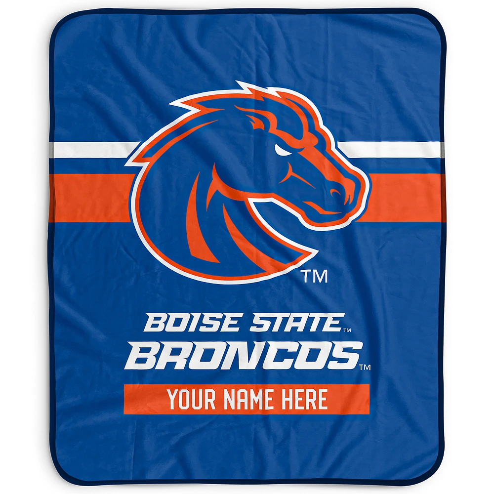 Pegasus Boise State Broncos 50" x 60" Stripes Personalized Fleece Blanket