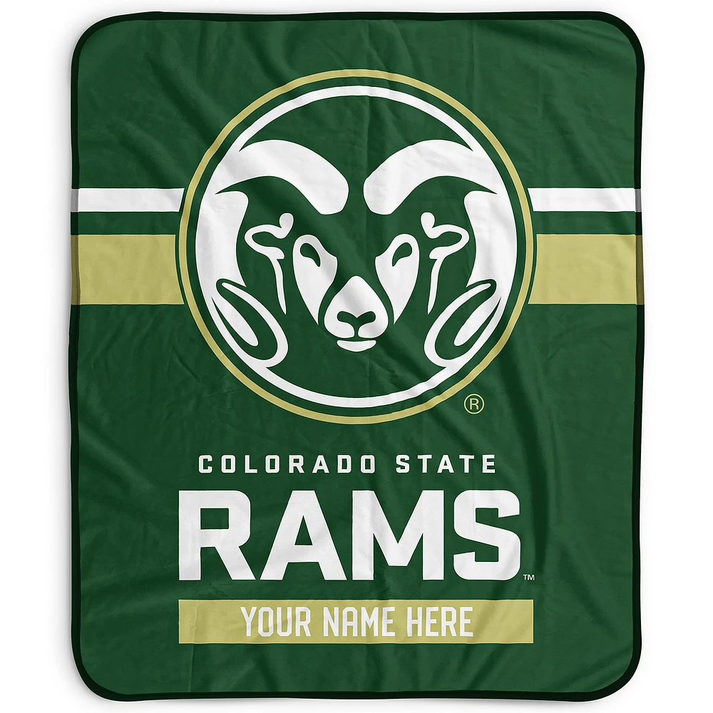 Pegasus Colorado State Rams 50" x 60" Stripes Personalized Fleece Blanket