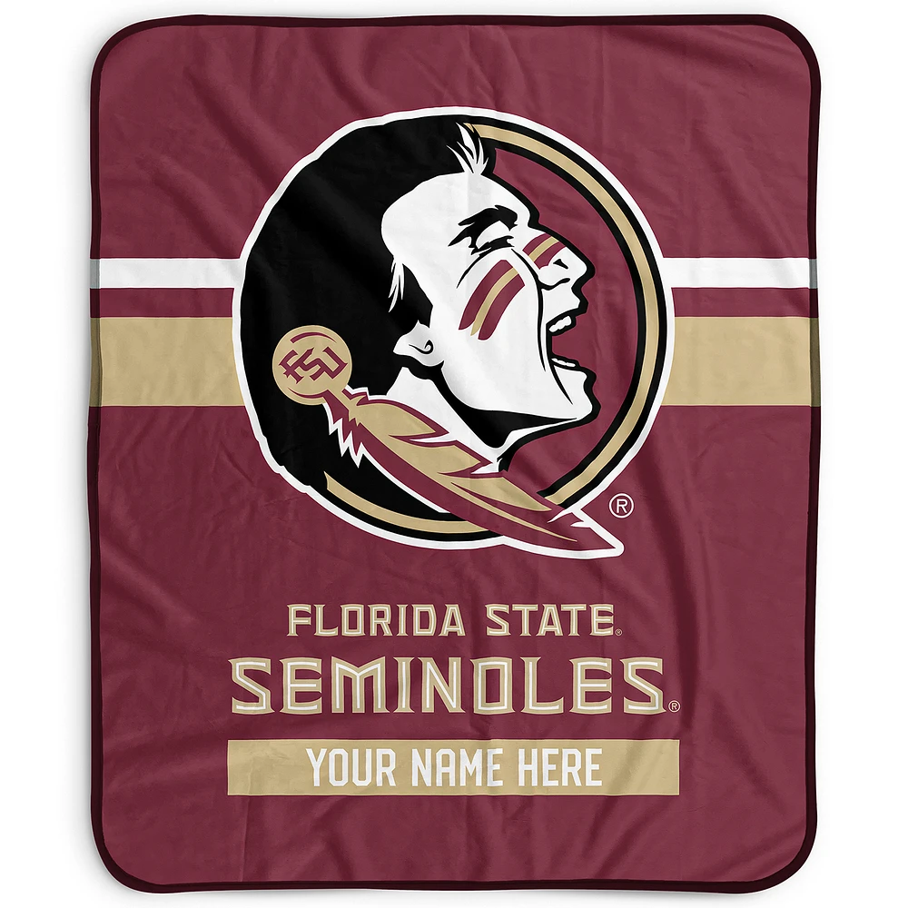 Pegasus Florida State Seminoles 50" x 60" Stripes Personalized Fleece Blanket