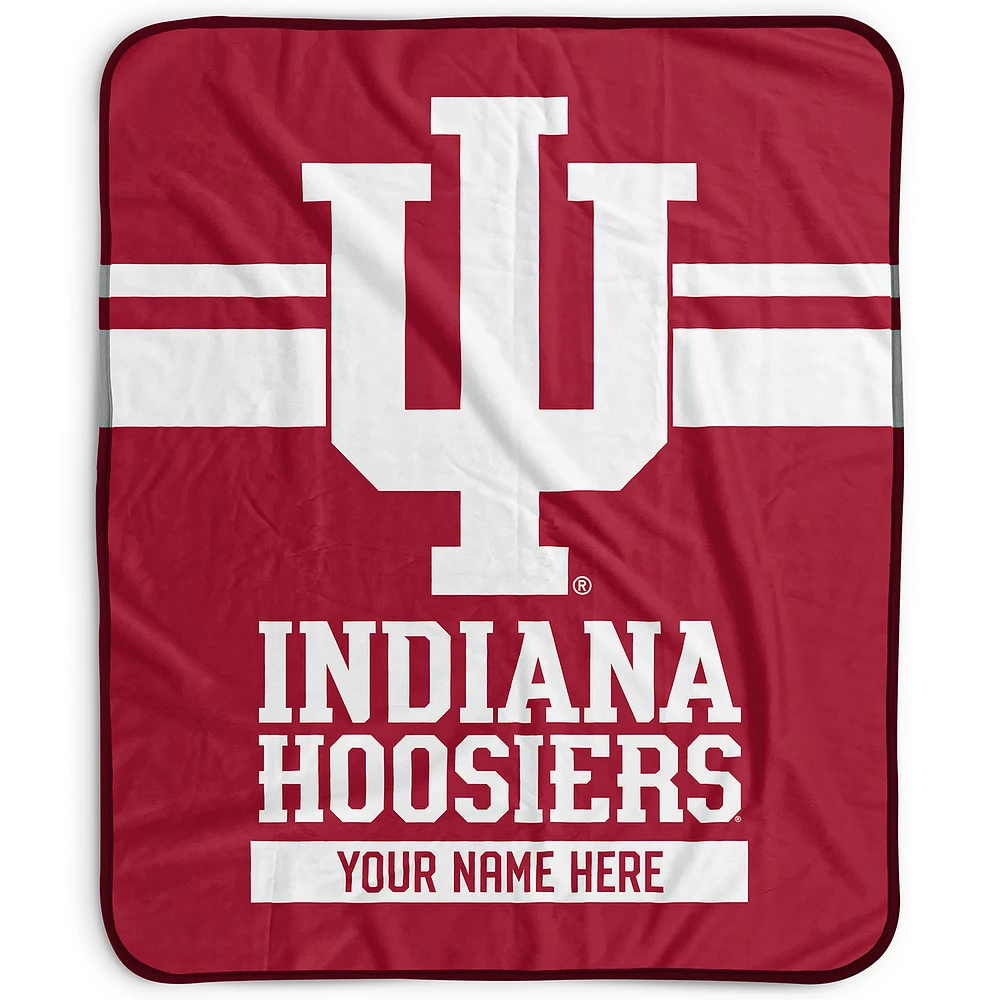Pegasus Indiana Hoosiers 50" x 60" Stripes Personalized Fleece Blanket