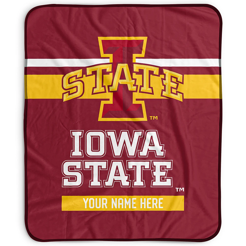 Pegasus Iowa State Cyclones 50" x 60" Stripes Personalized Fleece Blanket