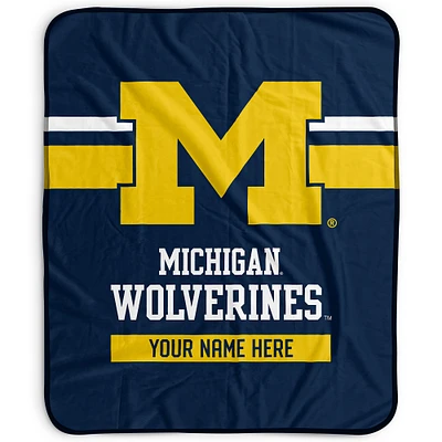 Pegasus Michigan Wolverines 50" x 60" Stripes Personalized Fleece Blanket