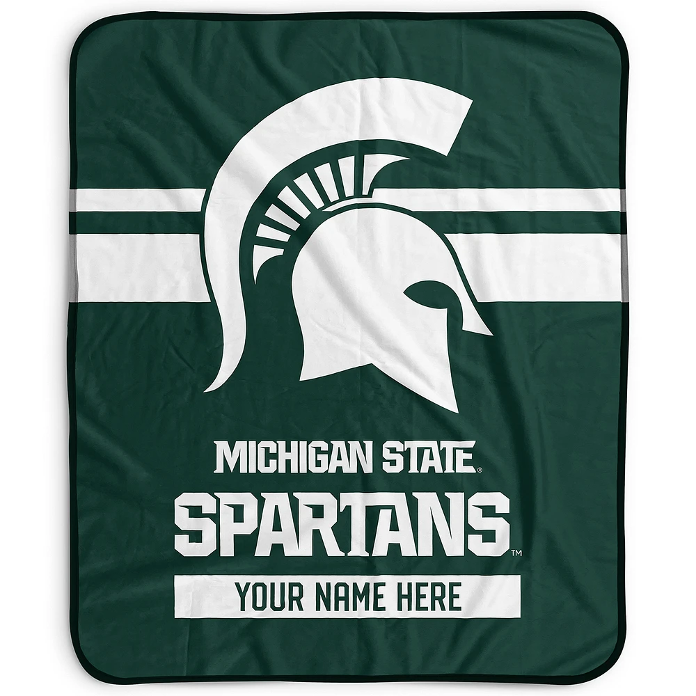 Pegasus Michigan State Spartans 50" x 60" Stripes Personalized Fleece Blanket