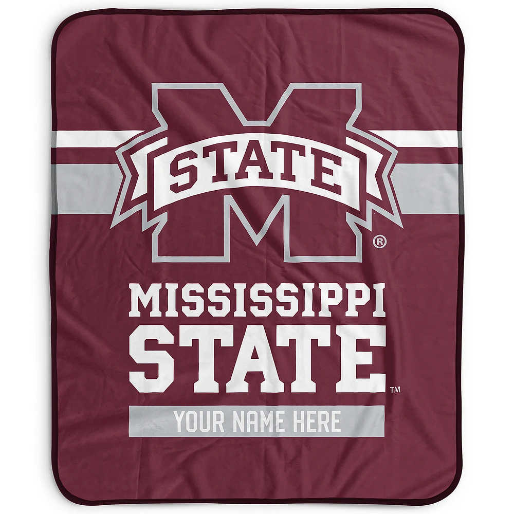 Pegasus Mississippi State Bulldogs 50" x 60" Stripes Personalized Fleece Blanket