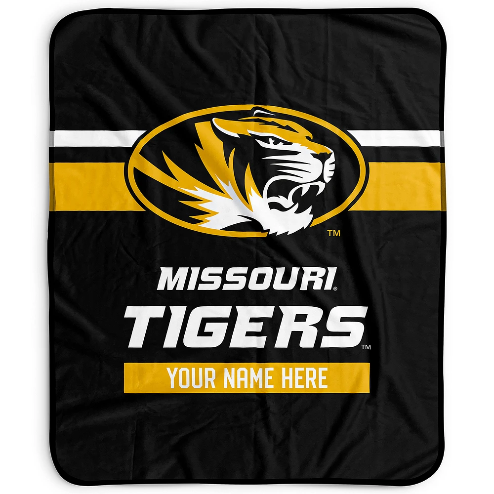 Pegasus Missouri Tigers 50" x 60" Stripes Personalized Fleece Blanket