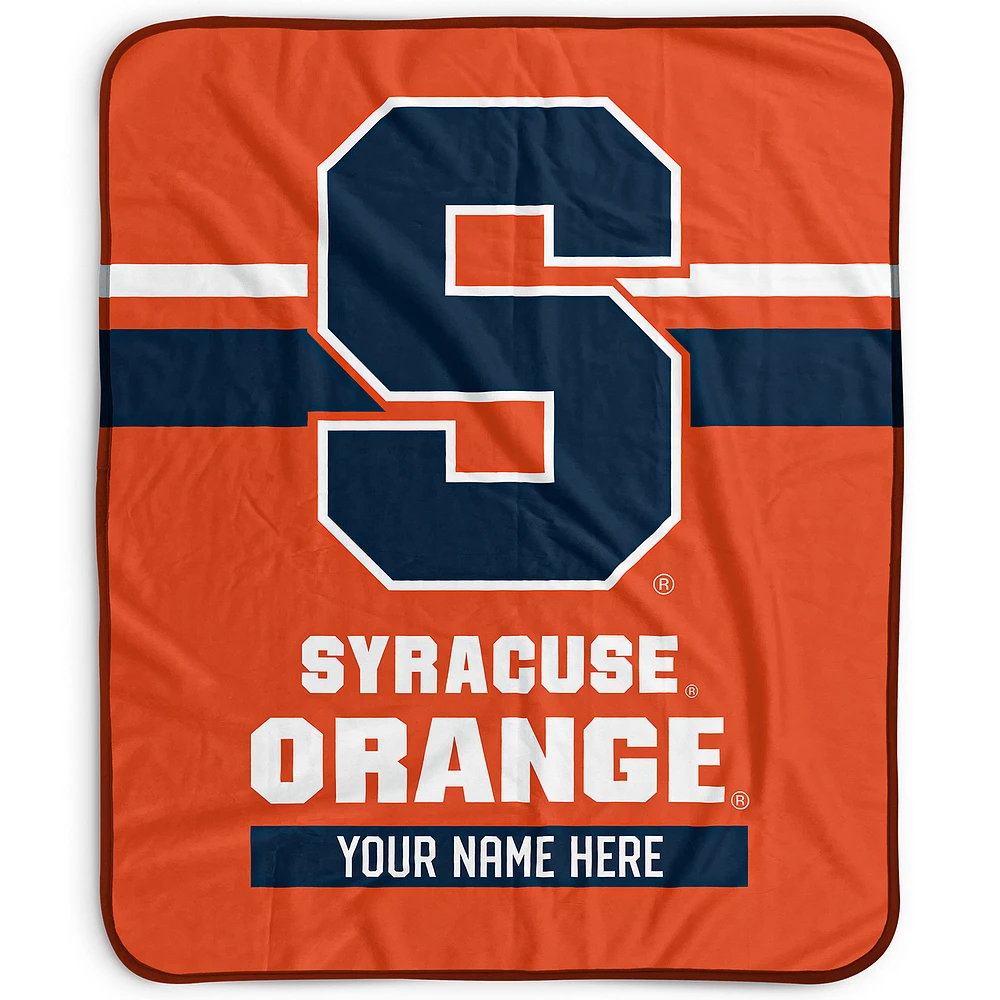 Pegasus Syracuse Orange 50" x 60" Stripes Personalized Fleece Blanket