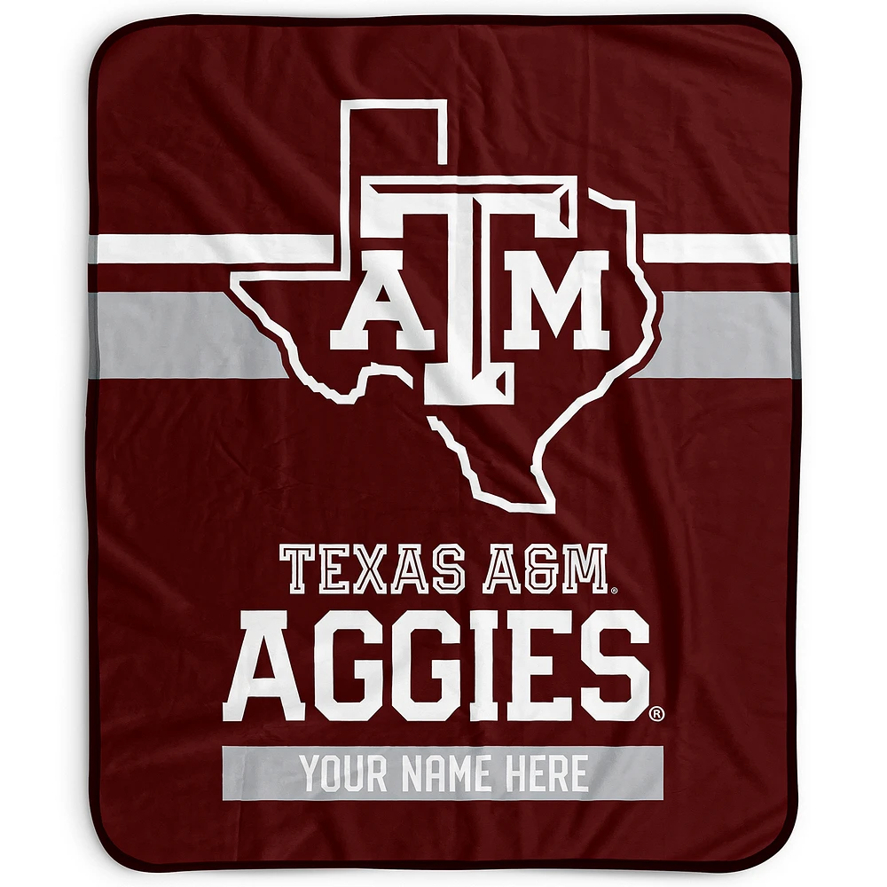 Pegasus Texas A&M Aggies 50" x 60" Stripes Personalized Fleece Blanket