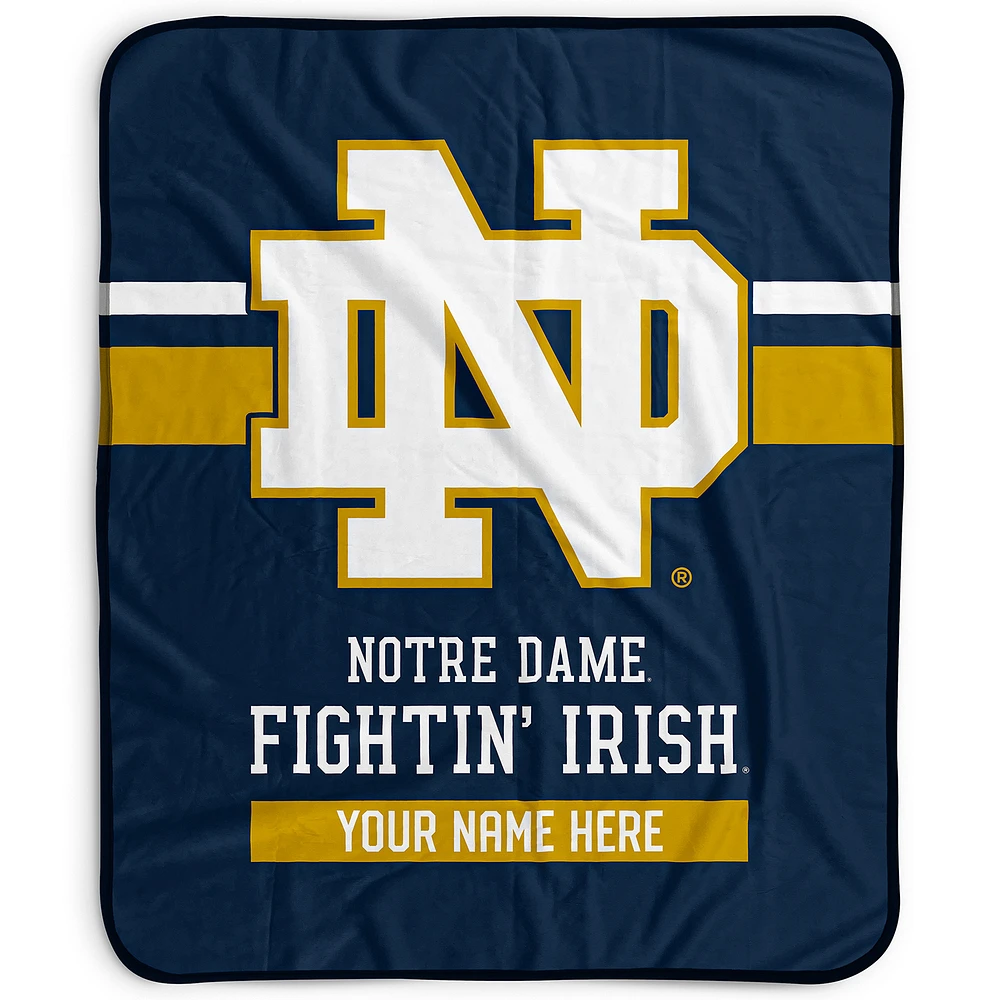 Pegasus Notre Dame Fighting Irish 50" x 60" Stripes Personalized Fleece Blanket