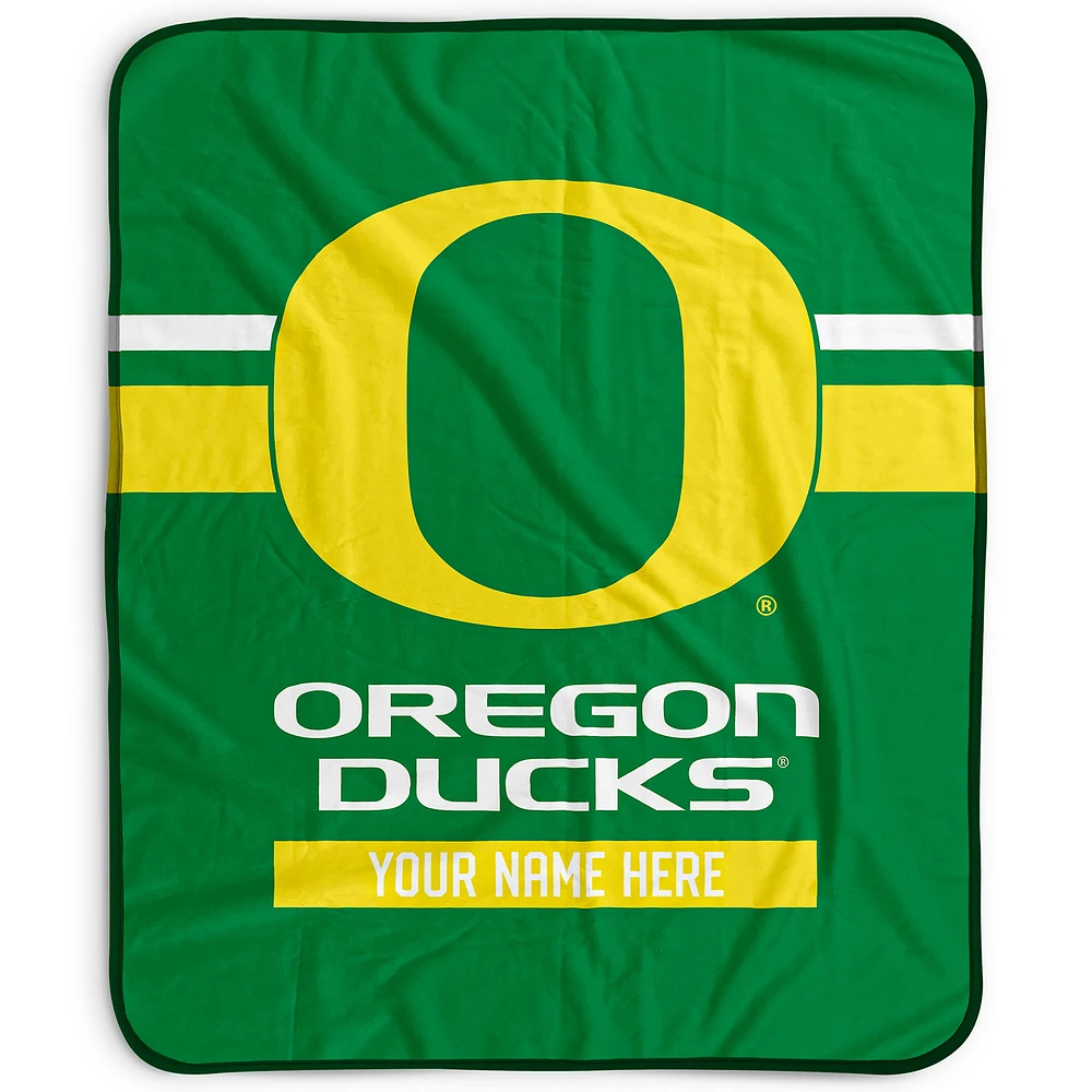 Pegasus Oregon Ducks 50" x 60" Stripes Personalized Fleece Blanket