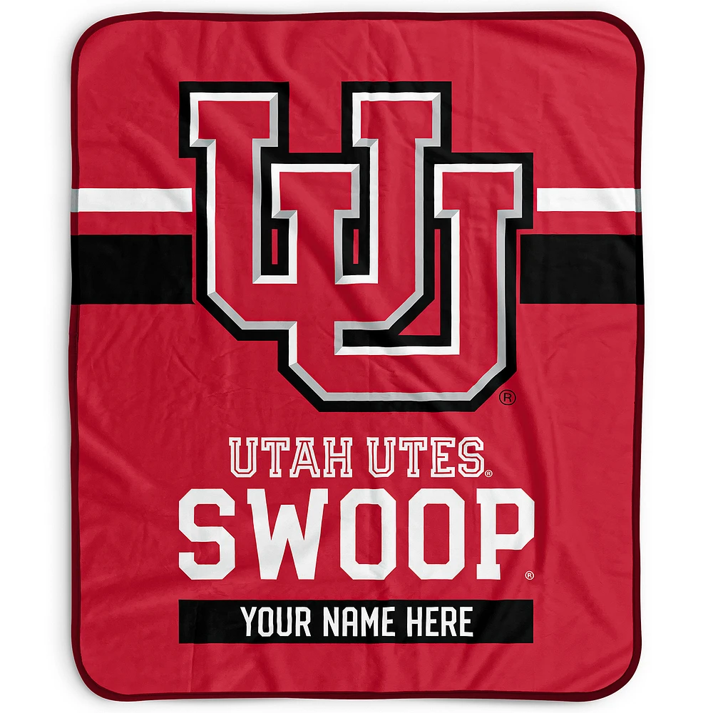Pegasus Utah Utes 50" x 60" Stripes Personalized Fleece Blanket