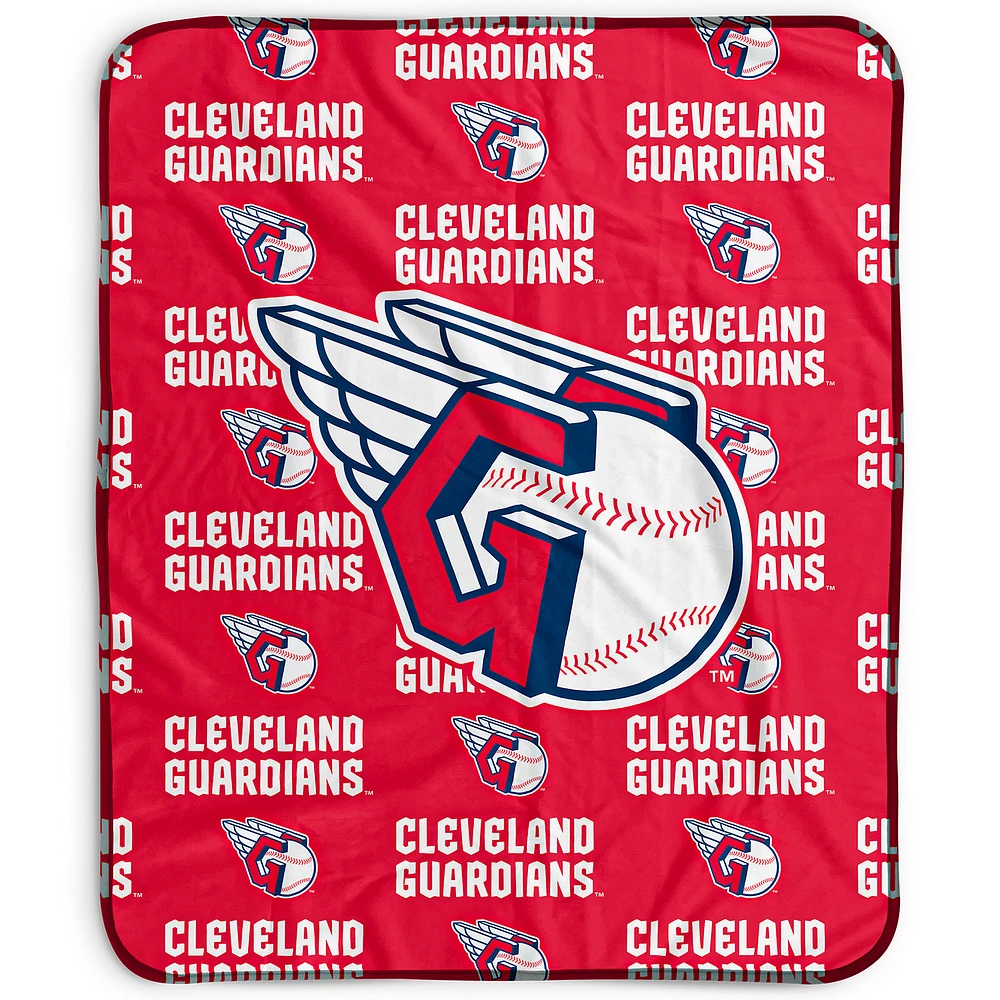 Pegasus Cleveland Guardians 50" x 60" Repeat Wordmark Fleece Blanket