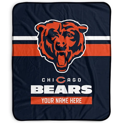 Pegasus Chicago Bears 50" x 60" Stripes Personalized Fleece Blanket