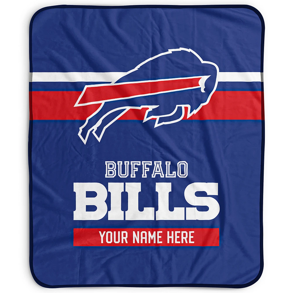 Pegasus Buffalo Bills 50" x 60" Stripes Personalized Fleece Blanket