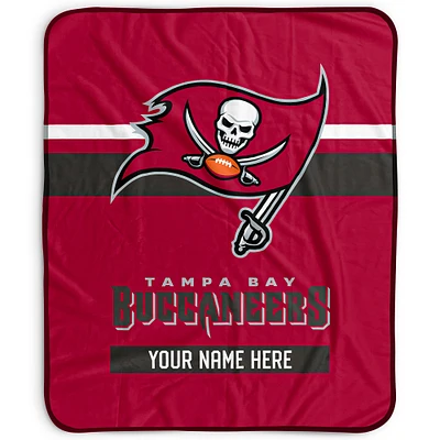 Pegasus Tampa Bay Buccaneers 50" x 60" Stripes Personalized Fleece Blanket