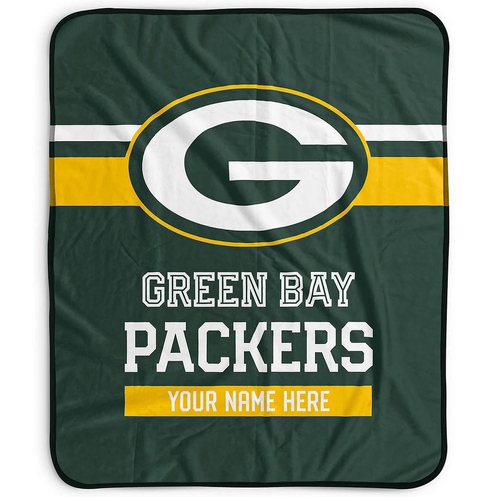 Pegasus Green Bay Packers 50" x 60" Stripes Personalized Fleece Blanket