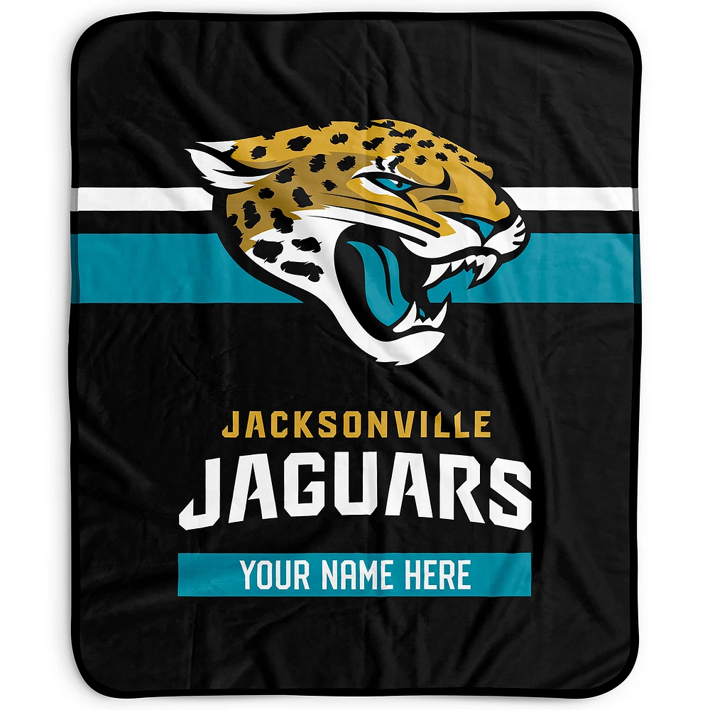 Pegasus Jacksonville Jaguars 50" x 60" Stripes Personalized Fleece Blanket