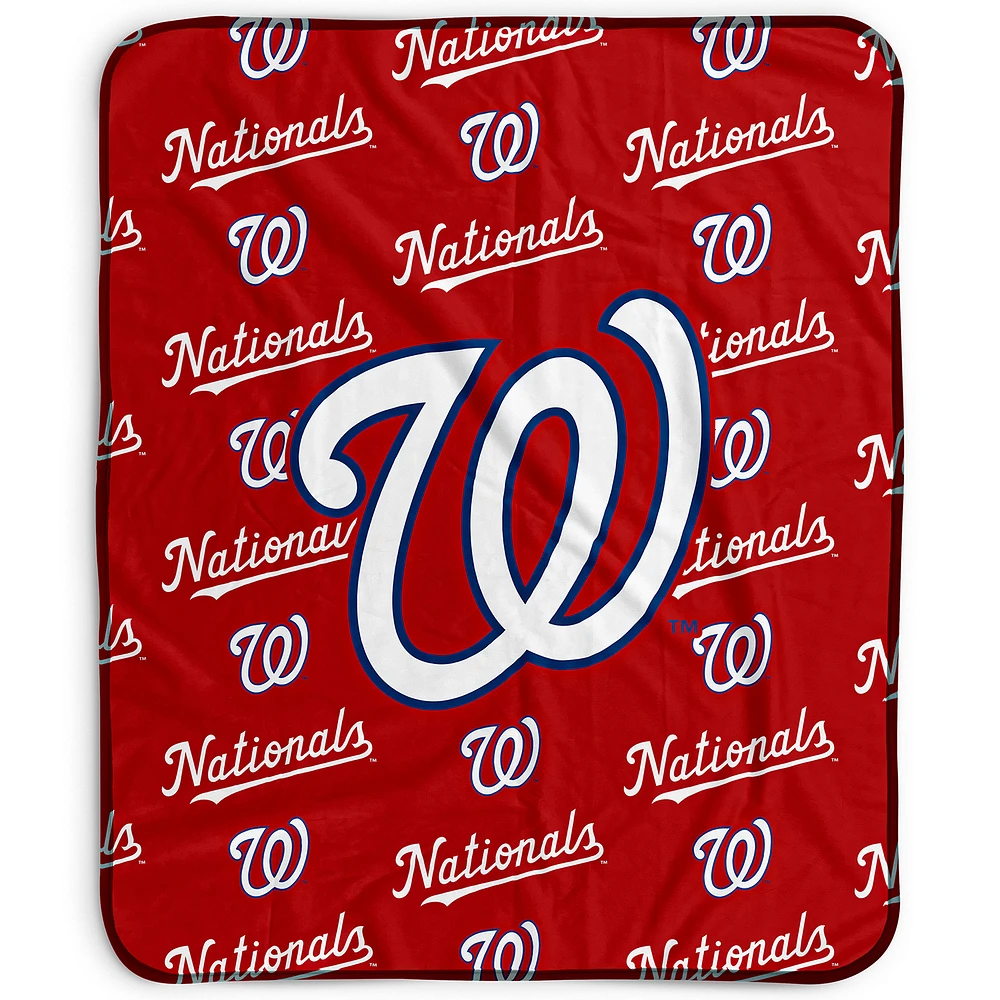 Pegasus Washington Nationals 50" x 60" Repeat Wordmark Fleece Blanket