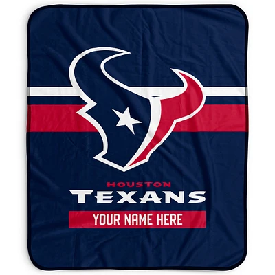 Pegasus Houston Texans 50" x 60" Stripes Personalized Fleece Blanket