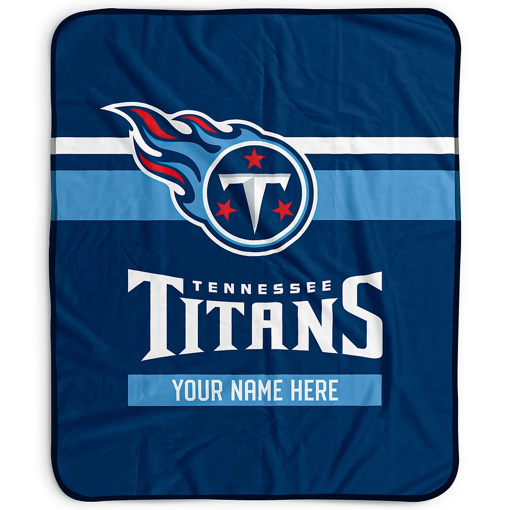 Pegasus Tennessee Titans 50" x 60" Stripes Personalized Fleece Blanket