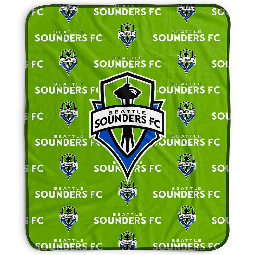 Pegasus Seattle Sounders FC 50" x 60" Repeat Wordmark Fleece Blanket