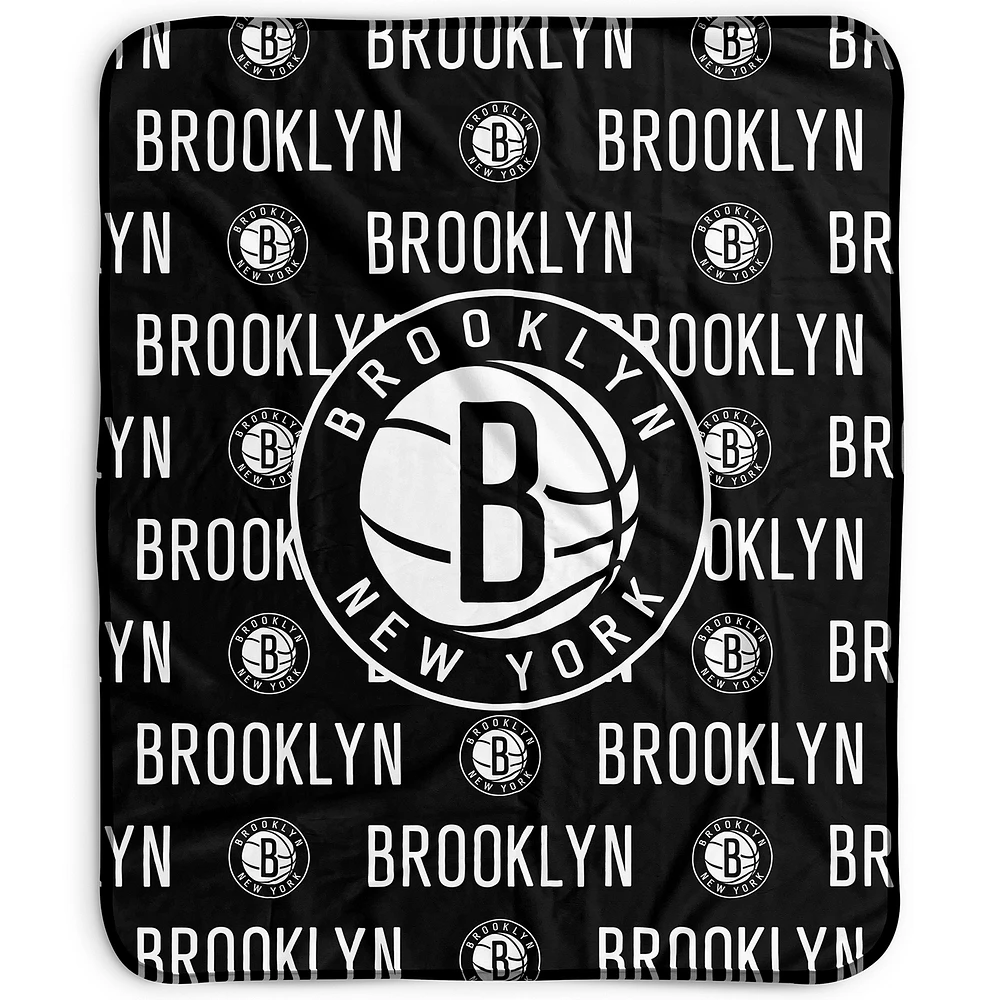 Pegasus Brooklyn Nets 50" x 60" Repeat Wordmark Fleece Blanket