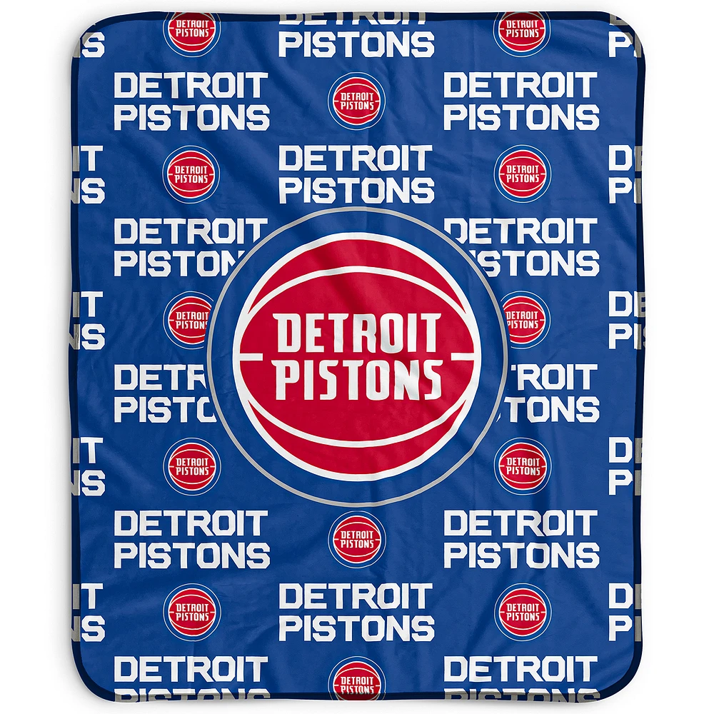Pegasus Detroit Pistons 50" x 60" Repeat Wordmark Fleece Blanket