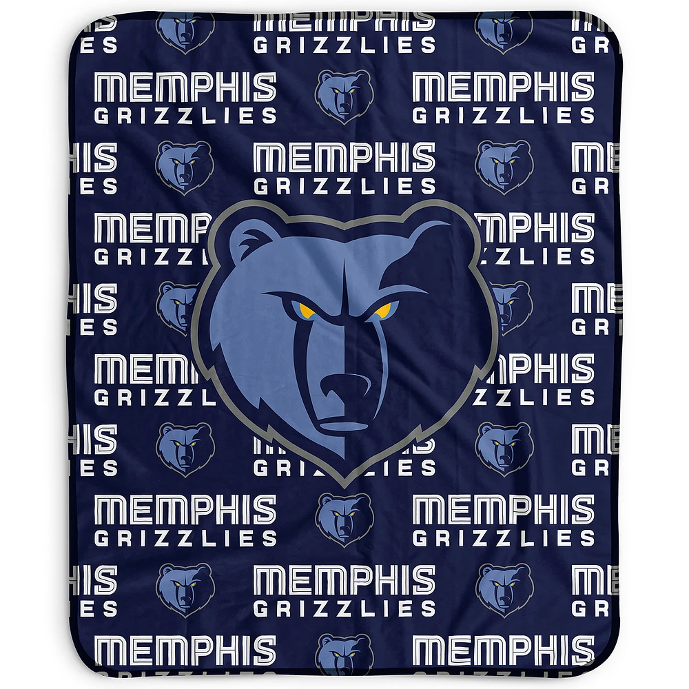 Pegasus Memphis Grizzlies 50" x 60" Repeat Wordmark Fleece Blanket