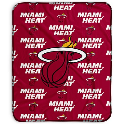Pegasus Miami Heat 50" x 60" Repeat Wordmark Fleece Blanket
