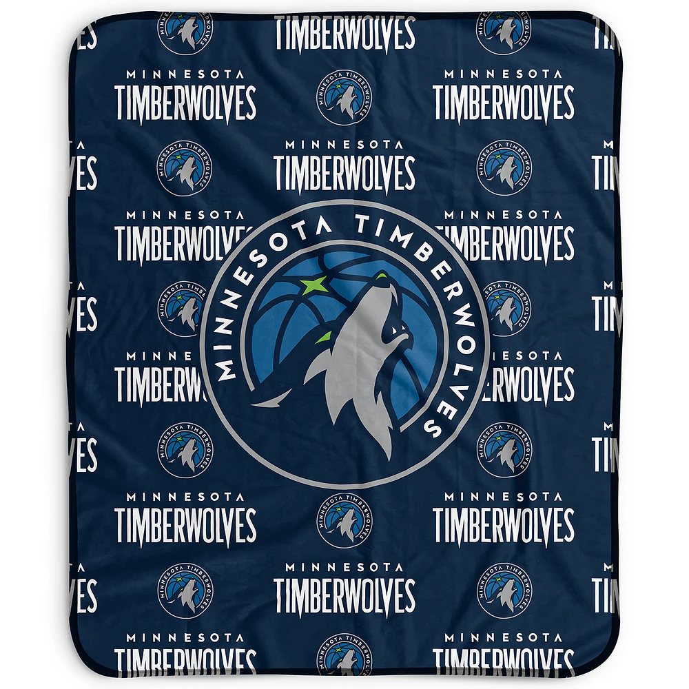 Pegasus Minnesota Timberwolves 50" x 60" Repeat Wordmark Fleece Blanket