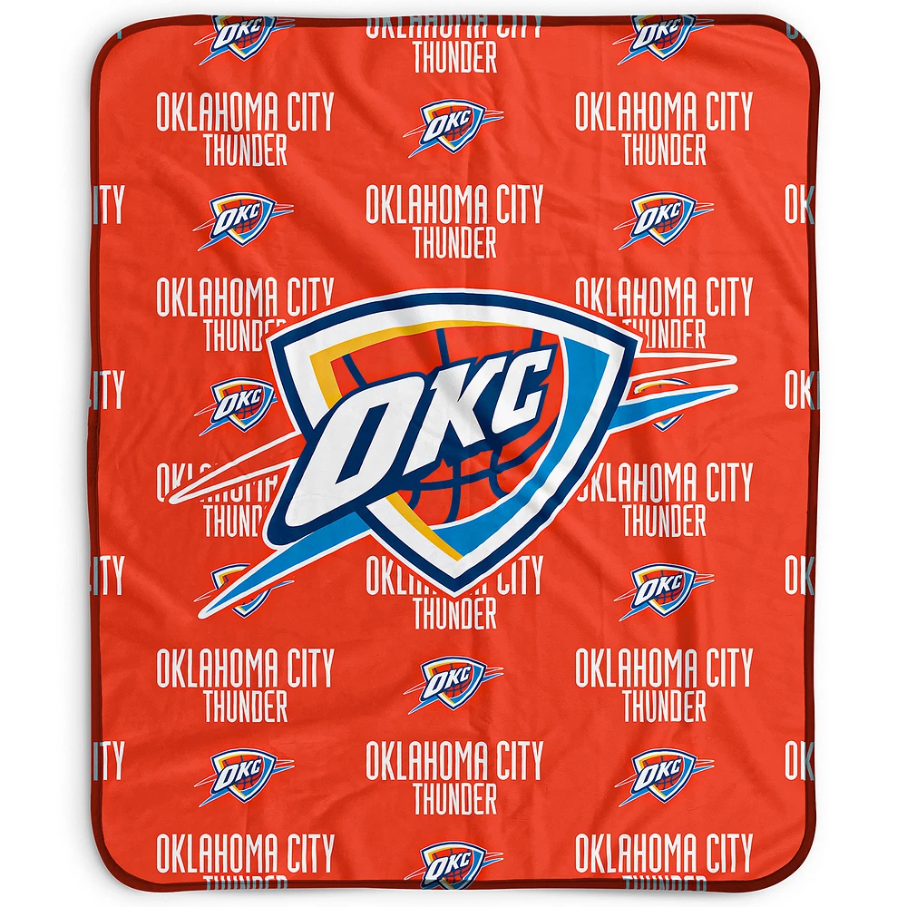 Pegasus Oklahoma City Thunder 50" x 60" Repeat Wordmark Fleece Blanket
