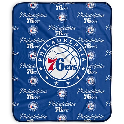 Pegasus Philadelphia 76ers 50" x 60" Repeat Wordmark Fleece Blanket