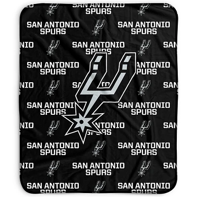 Pegasus San Antonio Spurs 50" x 60" Repeat Wordmark Fleece Blanket