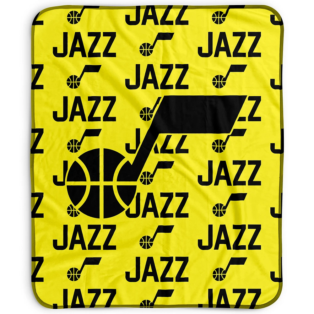 Pegasus Utah Jazz 50" x 60" Repeat Wordmark Fleece Blanket