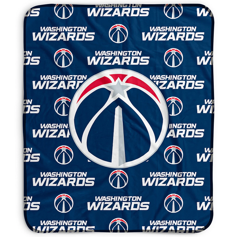 Pegasus Washington Wizards 50" x 60" Repeat Wordmark Fleece Blanket