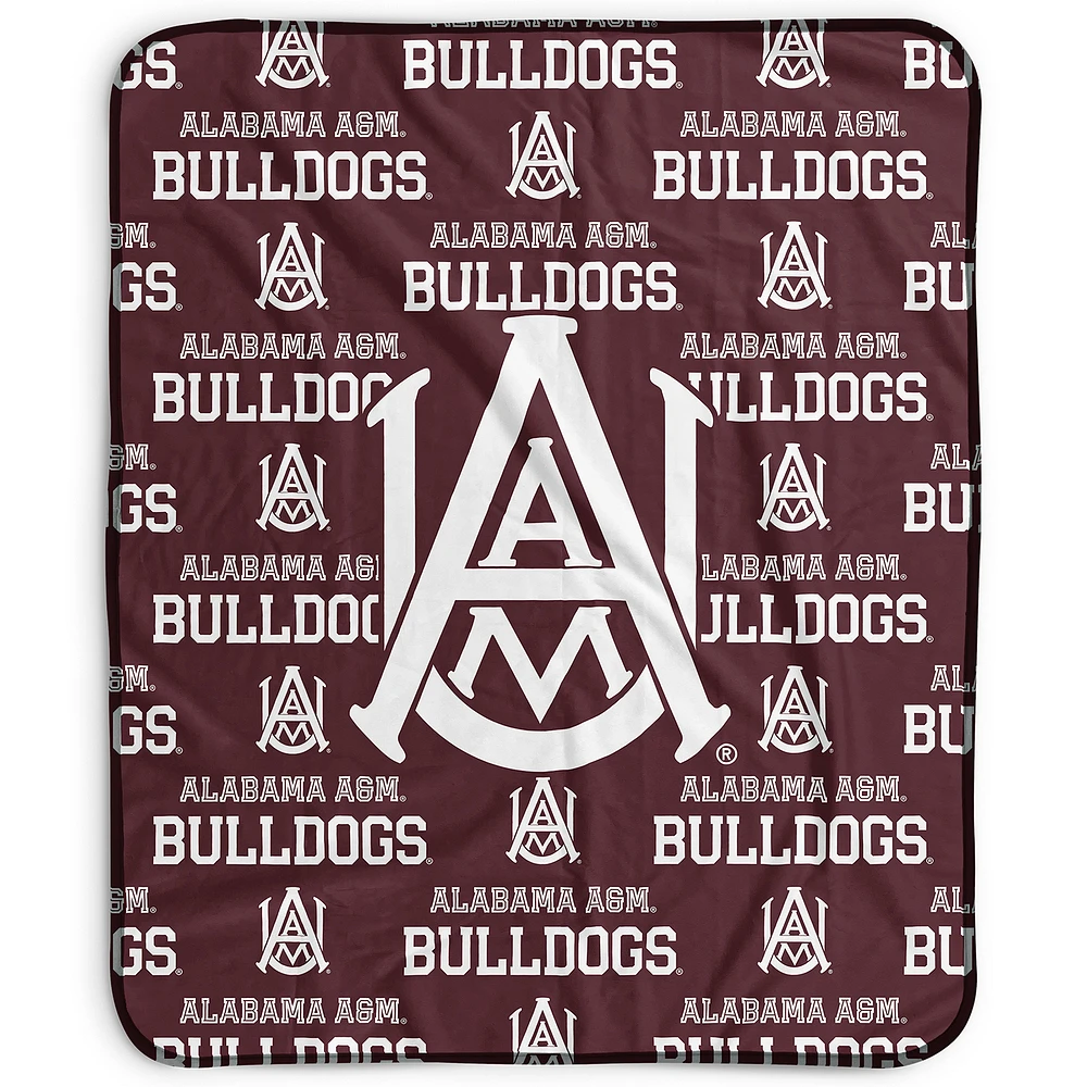 Pegasus Alabama A&M Bulldogs 50" x 60" Repeat Wordmark Fleece Blanket