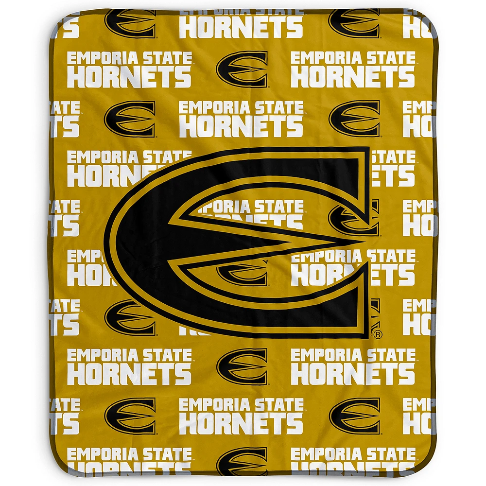 Pegasus Emporia State Hornets 50" x 60" Repeat Wordmark Fleece Blanket