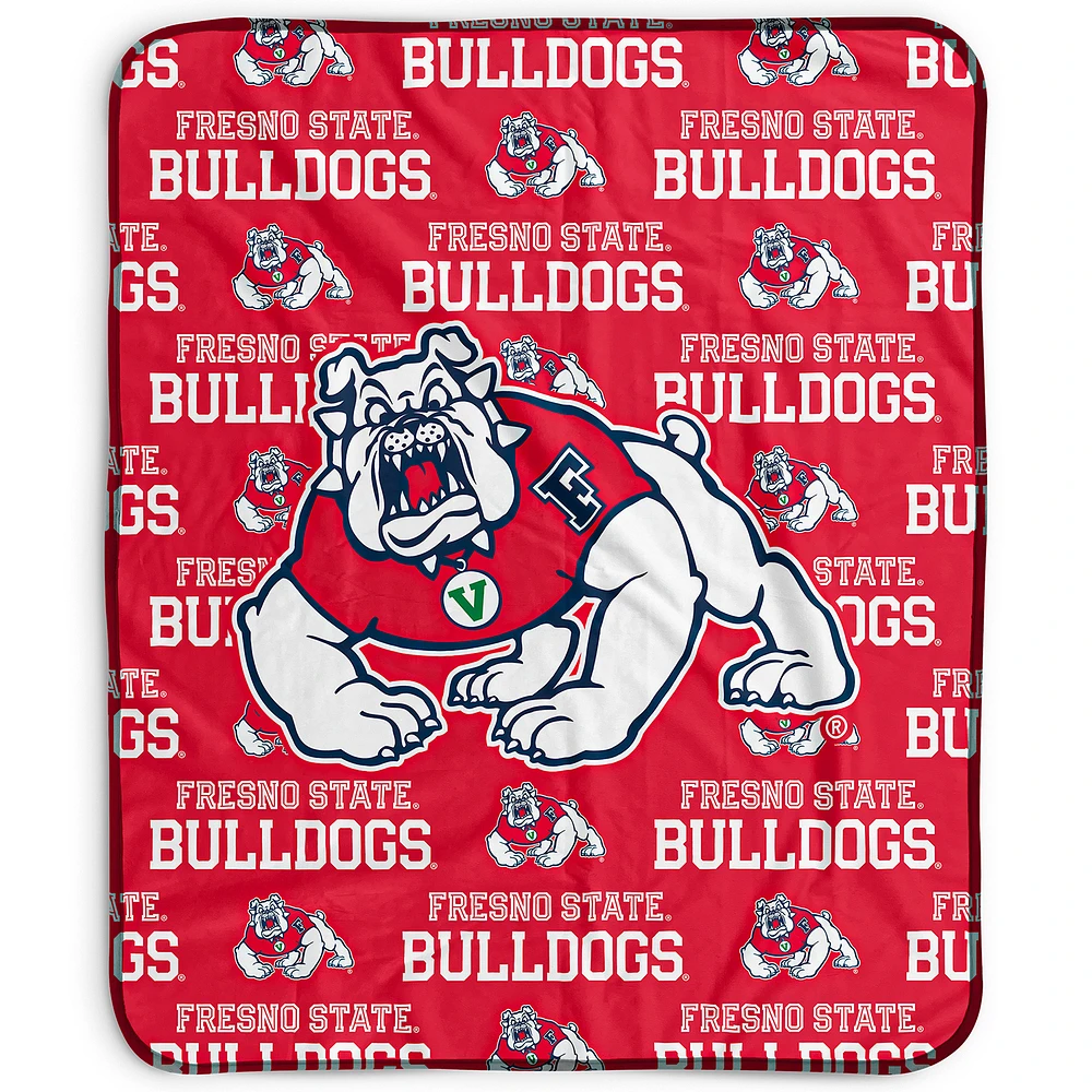 Pegasus Fresno State Bulldogs 50" x 60" Repeat Wordmark Fleece Blanket