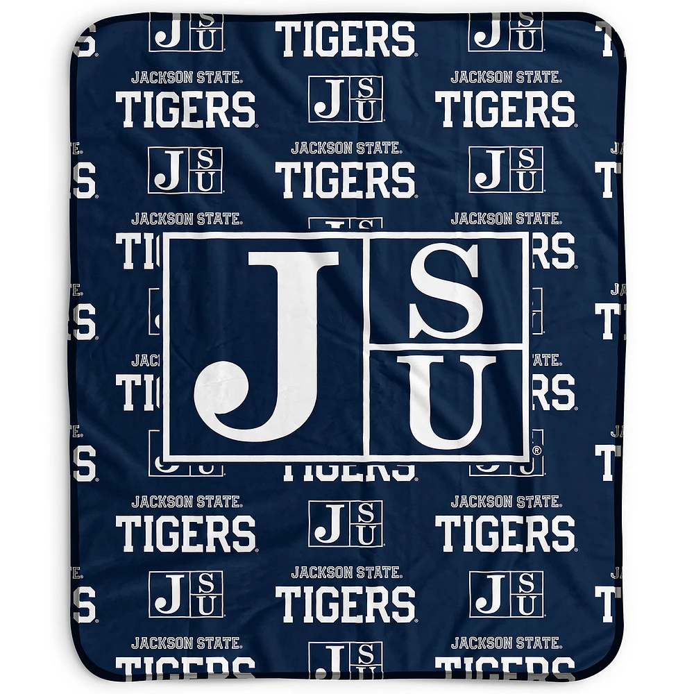 Pegasus Jackson State Tigers 50" x 60" Repeat Wordmark Fleece Blanket